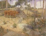 julian alden weir Midday Rest in New England oil painting